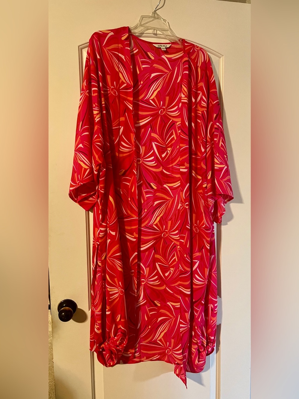 The Pioneer Woman Hot Pink & Red Floral Open-Front Duster